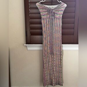 Alexis stripped midi lenth dress